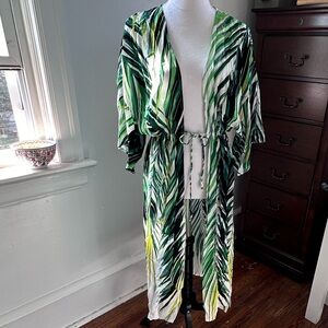 Kimono coverup with floral pattern ONE SIZE